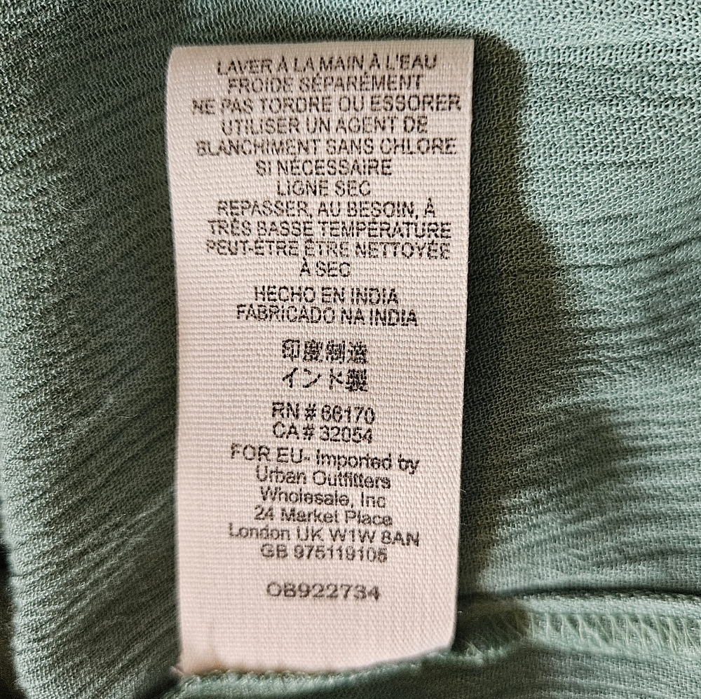 Free People Will Wait For You Midi Dress Embroidery Lace Oversized Green Sm NWT - Picture 12 of 16